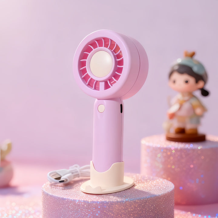 Damen Tragbarer Handventilator mit wiederaufladbarem Akku und kreativem Design Karnz