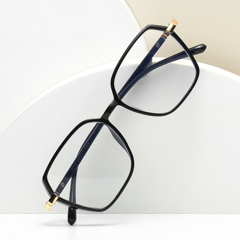 Damen modische quadratische Lesebrille mit goldenen Akzenten Karnz