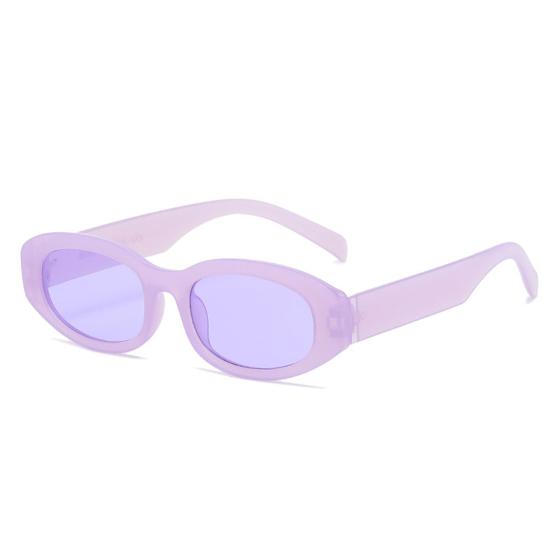 Damen modische Sonnenbrille im minimalistischen Ovaldesign Karnz