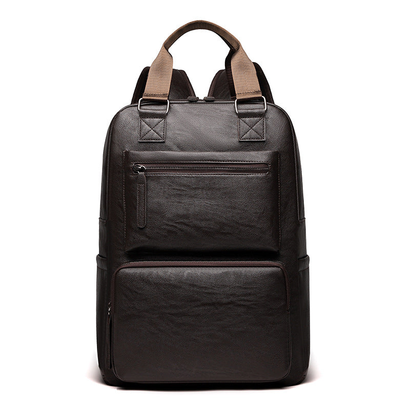 Premium-Leder-Laptop-Rucksack