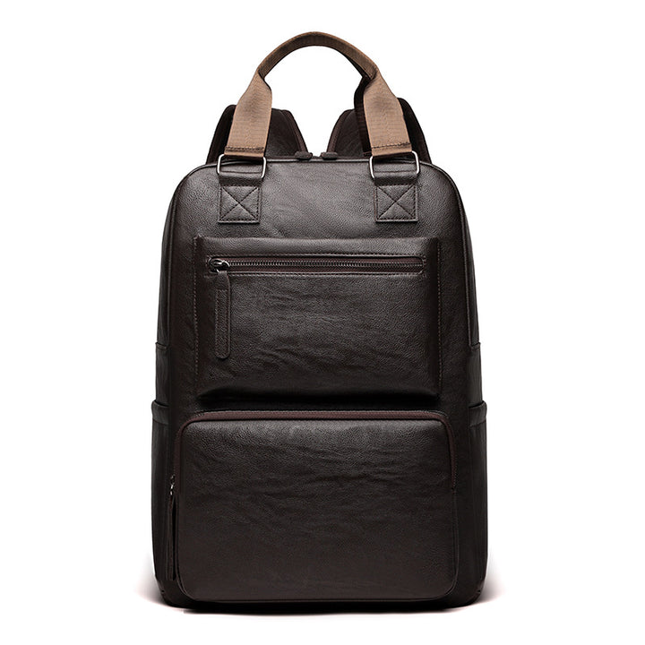 Premium-Leder-Laptop-Rucksack