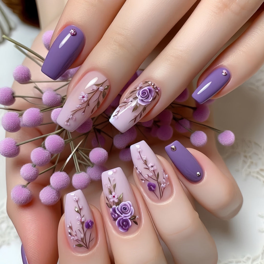 Floral Nail Art Extensions Karnz 1787913825