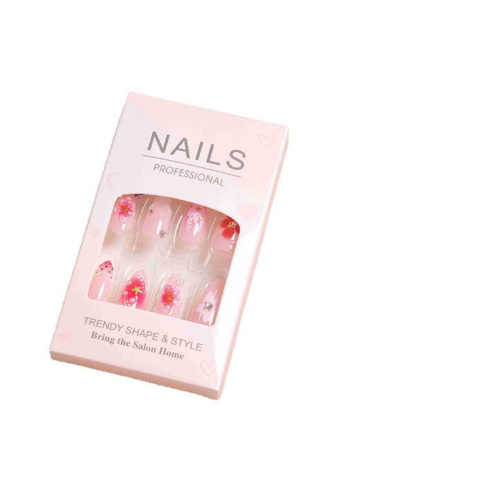 Elegantes florales Design Press-On-Nagelset Karnz