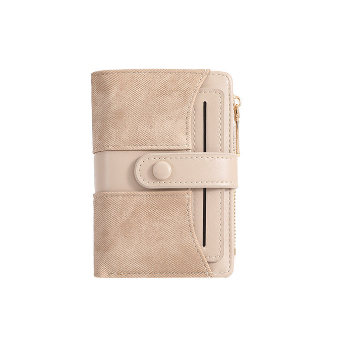 Texturiertes Multi-Topf-Snap-Verschluss-Wallet Karnz