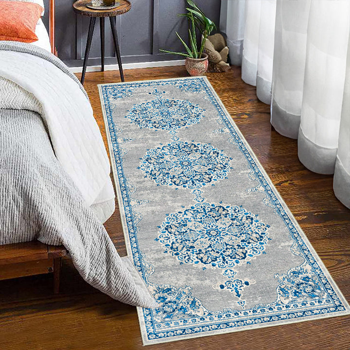 Vintage-inspirierter floraler Musterteppich Runner Karnz
