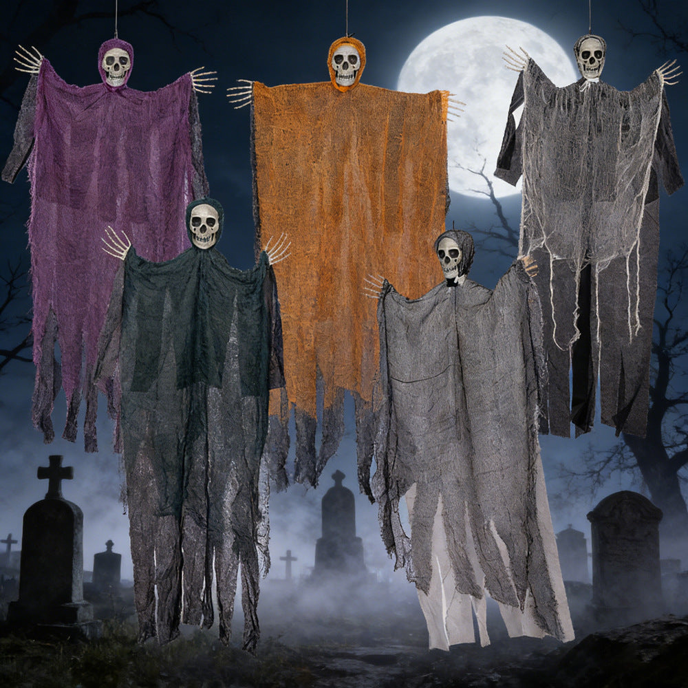 Spooky hängende Skelett Phantom Dekoration Karnz