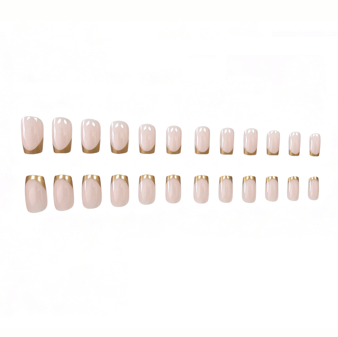 Elegante goldverzierte acryl-nagelerweiterungen Karnz