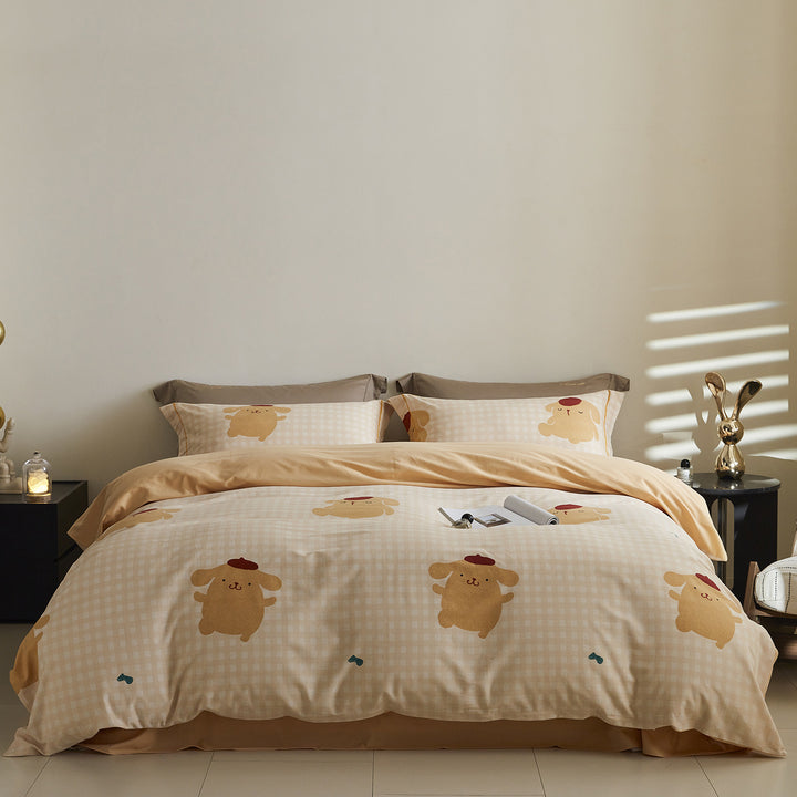 Ombre gestreiftes Baumwollsatin Bettbezug-Set