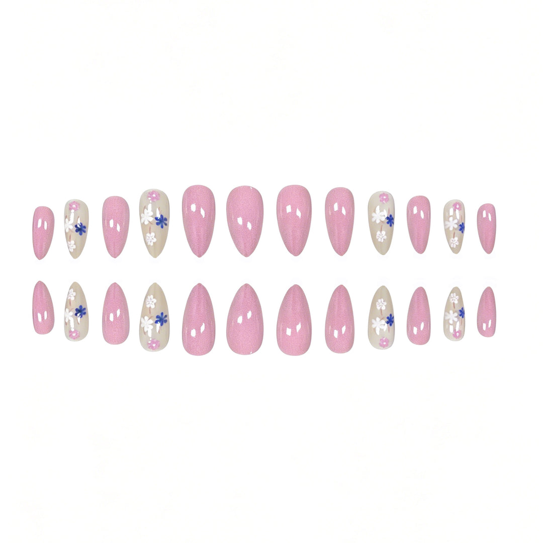 Florale Akzent Stiletto Nagelkunst Erweiterungen Karnz