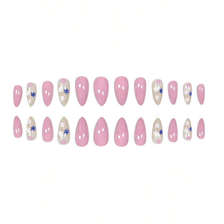 Florale Akzent Stiletto Nagelkunst Erweiterungen Karnz