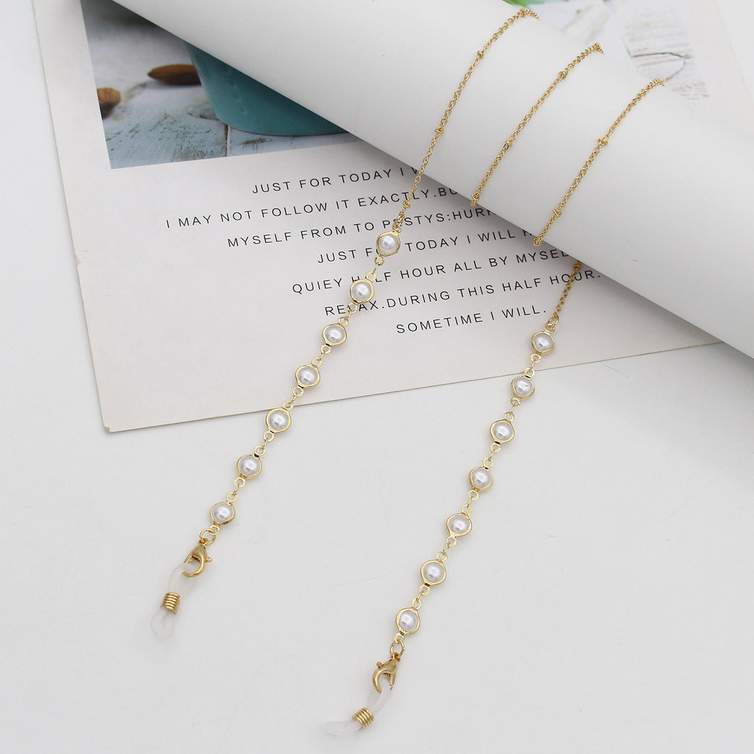 Eleganter Perlenkette Brillenhalter Karnz