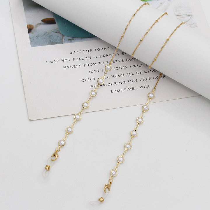 Eleganter Perlenkette Brillenhalter Karnz