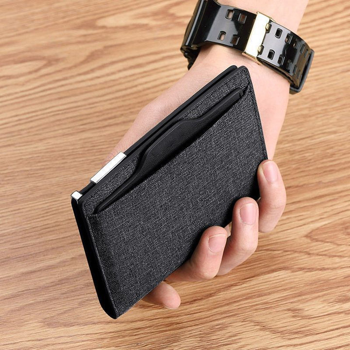 Slim Fabric RFID-blockierender Kartenhalter Karnz