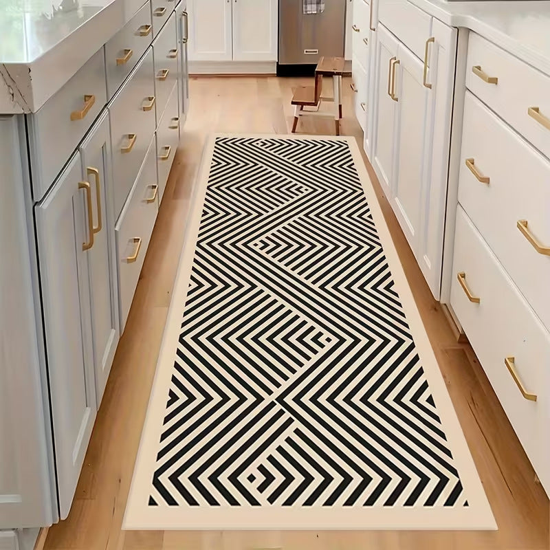 Geometrisch gemusterter Läuferteppich
