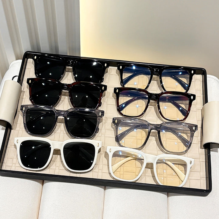 Damen elegante rechteckige Sonnenbrille Karnz