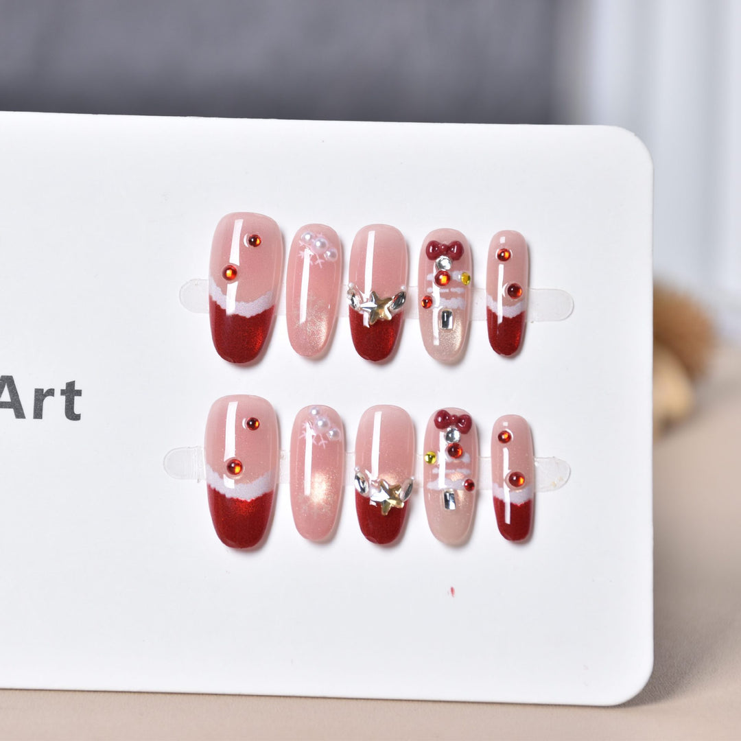 Festliche Ferien-Themen Press-On Nagelkunst Karnz