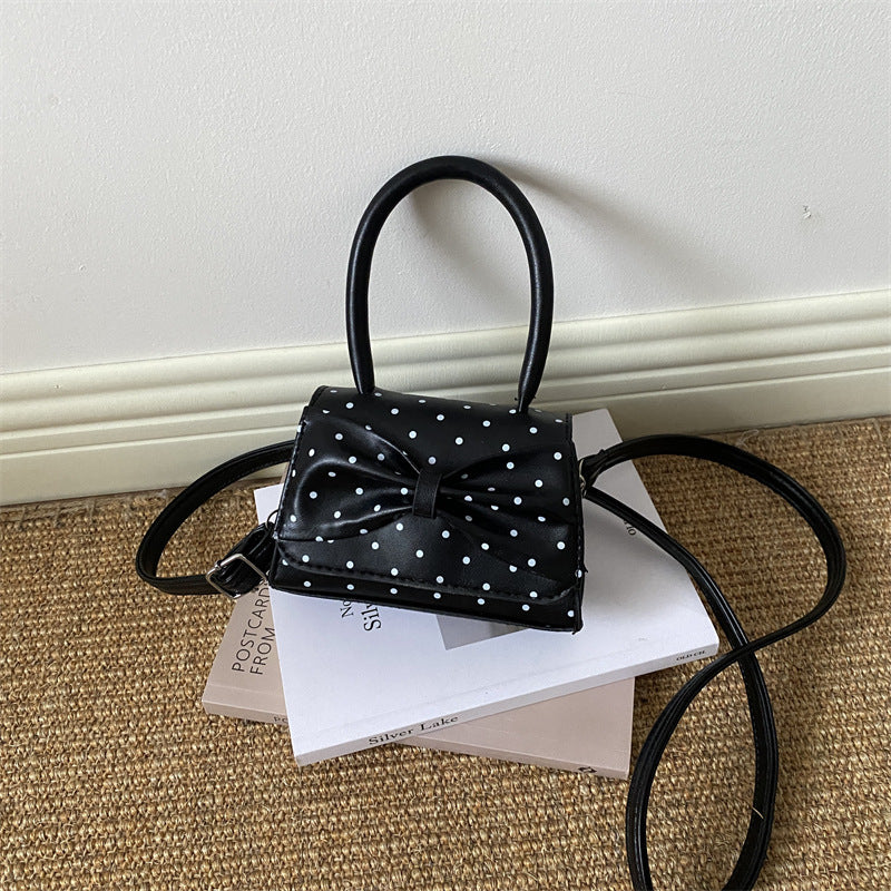 Polka Dot Strukturierte Handtasche