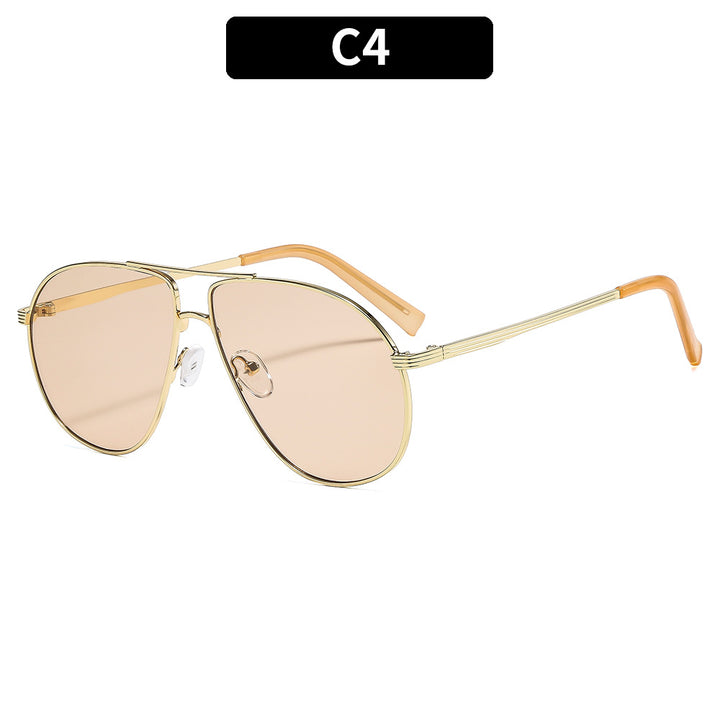 Retro-Fliegerbrille mit Premium-Metallakzenten