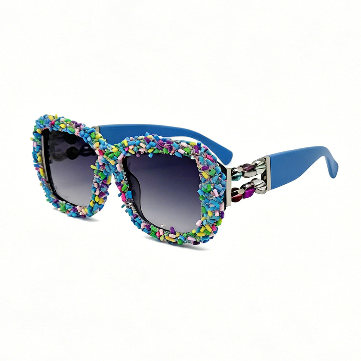 Damen Sonnenbrille mit kreativem Süßigkeitenbesatz Karnz