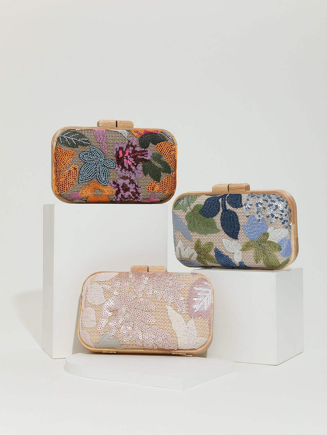 Künstlerische florale verzierte Clutch