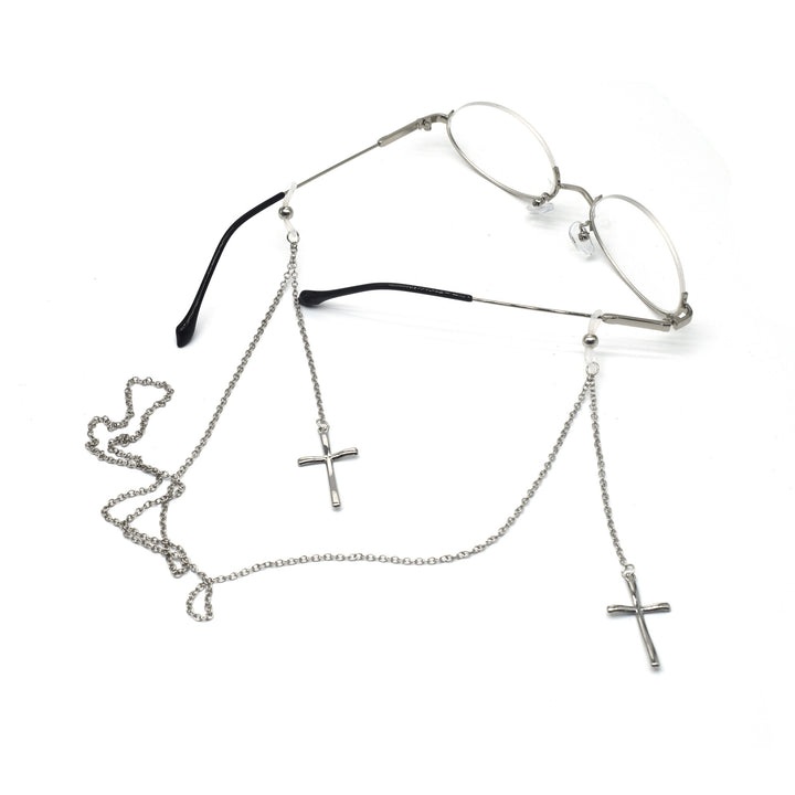 Eleganter Kreuz-Design Ketten-Brillenhalter Karnz