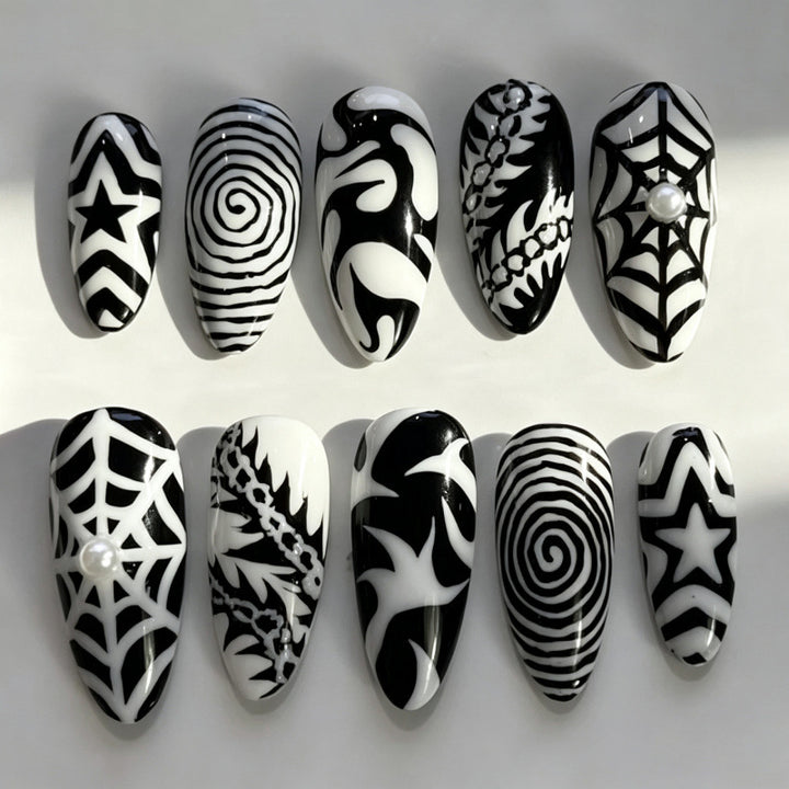 Künstlerisches manuelles Acryl-Nagelset