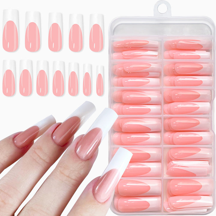 Premium French Tip Press-On Nail Kit Karnz