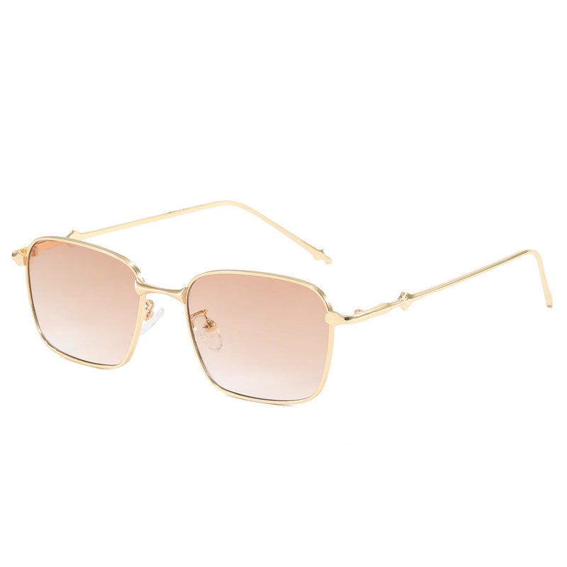 Damen elegante quadratische Sonnenbrille mit hochwertigem Metallrahmen Karnz