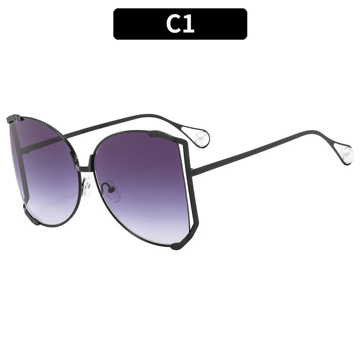 Oversized Geometrische Katzenauge Sonnenbrille