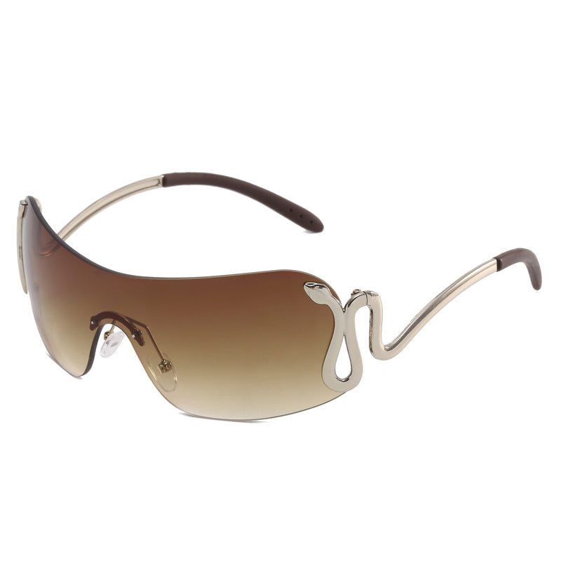 Damen futuristische Sportsonnenbrille mit verspieltem Design Karnz