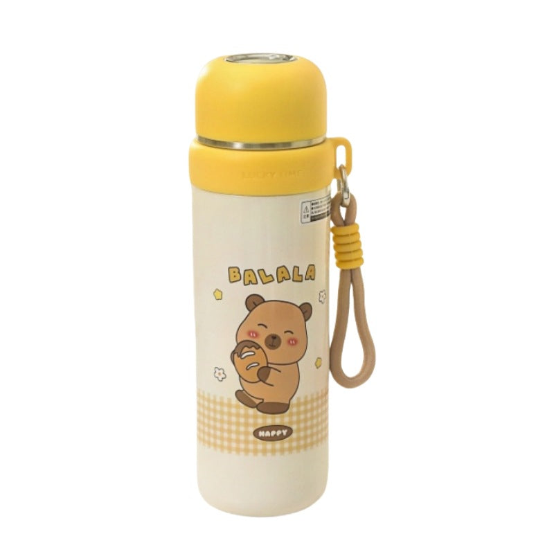 Damen Isolierte Thermosflasche mit lustigem Bärendesign Karnz