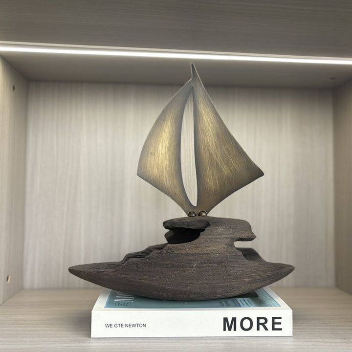 Künstlerische Segelboot Dekorative Skulptur