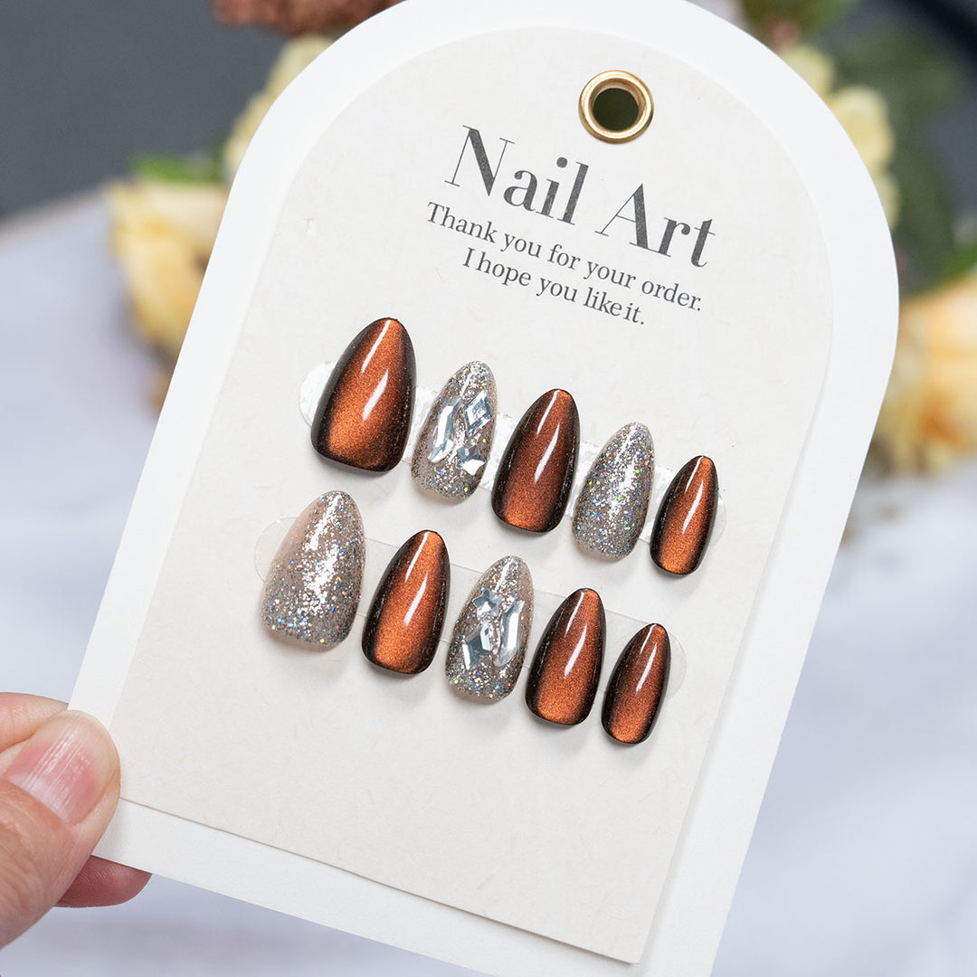 Hochglanz Press-On Nagelkunst