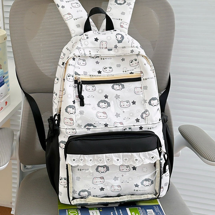 Süßer, illustrierter Charakter-Rucksack Karnz
