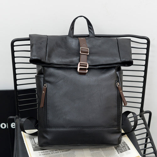 Vintage Leder Rolltop Rucksack Karnz