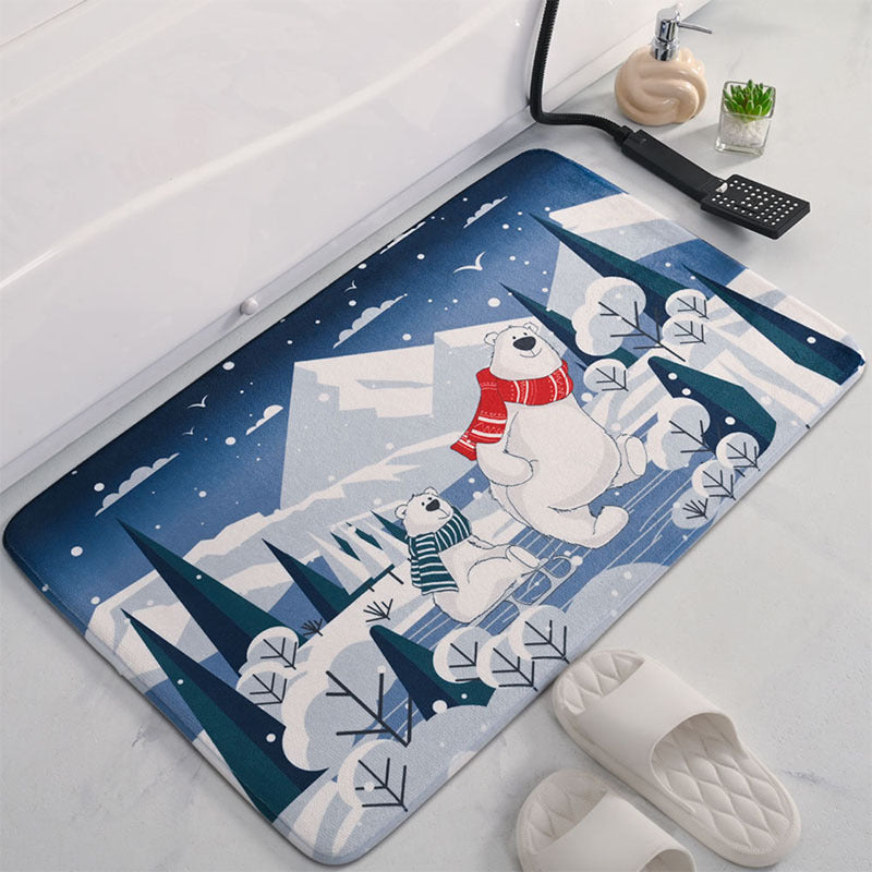 Weihnachtlichem Soft-Badezimmermatte
