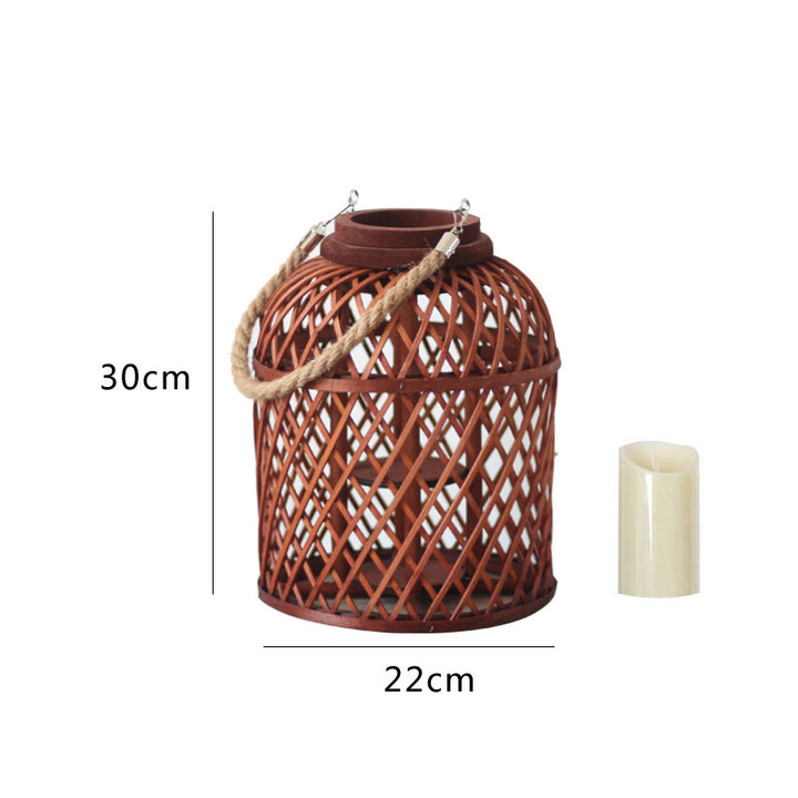 Dekorative Laterne aus geflochtenem Material Karnz