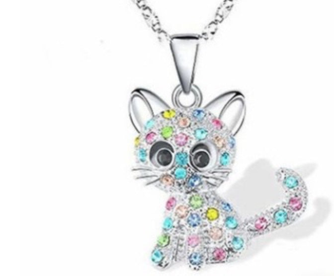 Verspielte katzenthematische Schmuck-Anhänger-Neklace Karnz