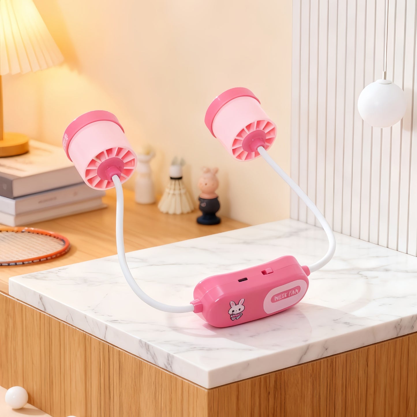 Damen Tragbarer Nackenventilator mit flexiblem Design und leistungsstarker Luftzirkulation Karnz