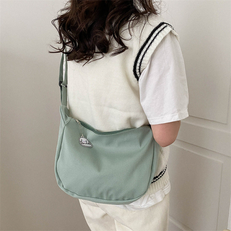 Lässige Stoff Schultertasche