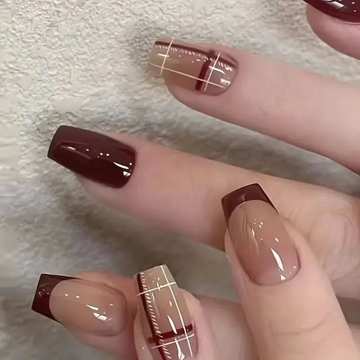 Elegant Glitter French Tip Nail Art Karnz