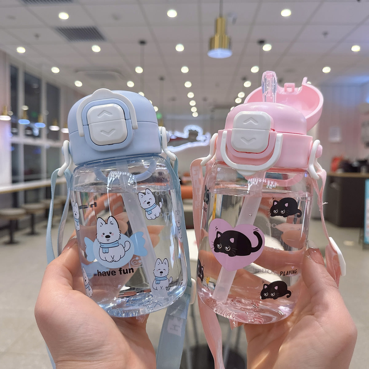 Damen Kreative Trinkflasche mit ergonomischem Deckel Karnz