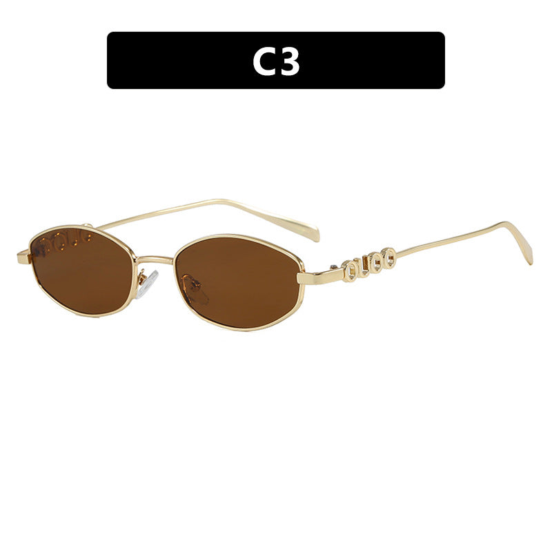 Damen modische Sonnenbrille mit elegantem Edelstahlrahmen und UV-Schutz Karnz