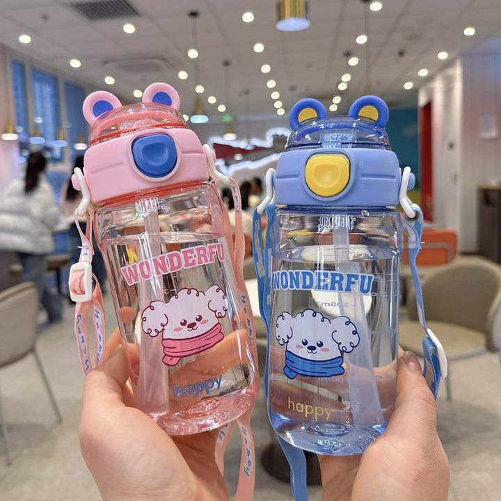 Damen Verspielte wasserfeste Trinkflasche mit Trageband Karnz