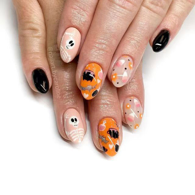 Künstlerisches Halloween-Themen Nagelkunstset