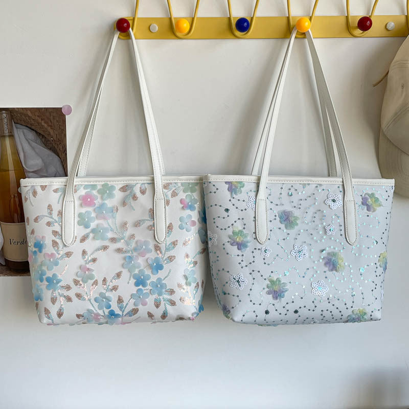 WoFloral Bestickte Tote Bag Karnz