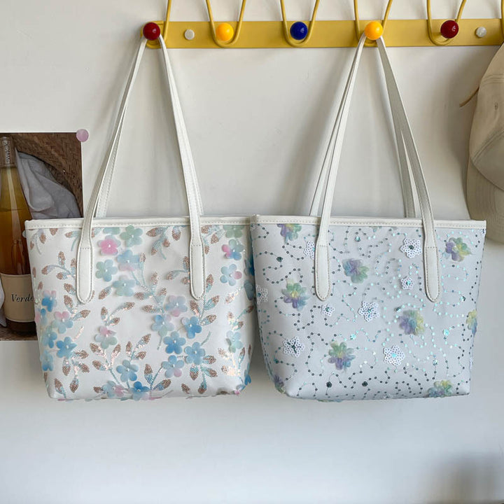 WoFloral Bestickte Tote Bag Karnz
