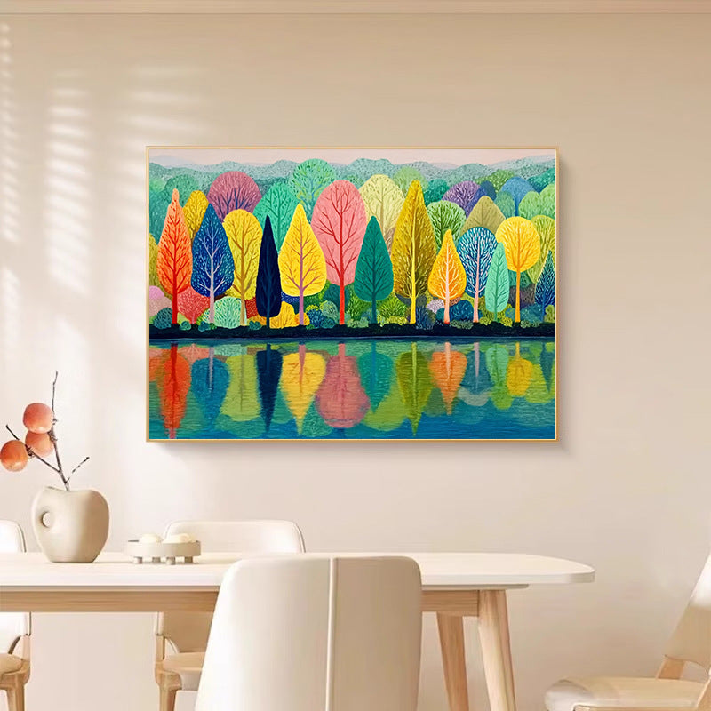 Vibrante von der Natur inspirierte Kunstleinwand
