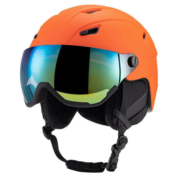 Hochleistungs-Skihelm mit integriertem Visier Karnz
