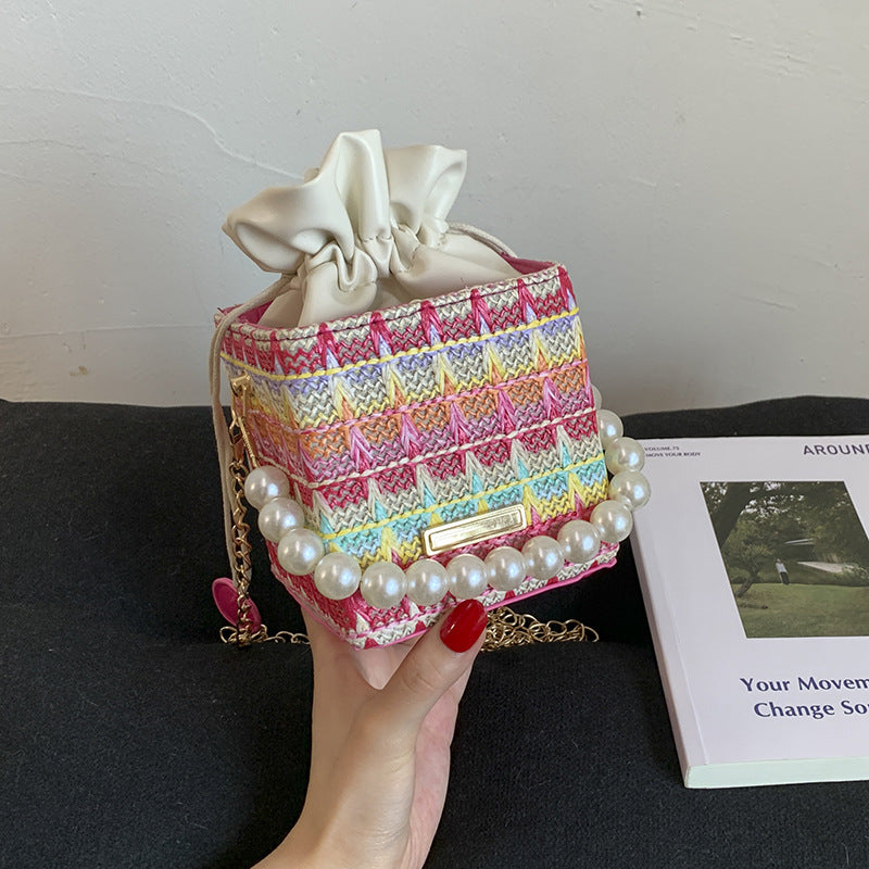 Charmante Mini Kordelzug Schultertasche Karnz